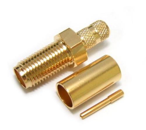 SMA Jack Crimp RG58 Gold